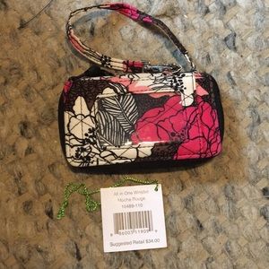 Vera Bradley Mocha Rouge All in One Wristlet